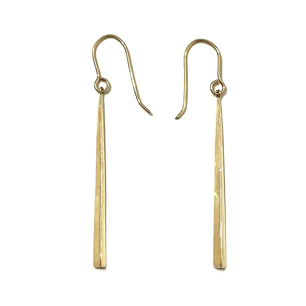 Sterling Silver 925 Gold Plated Triangle Prism Earrings